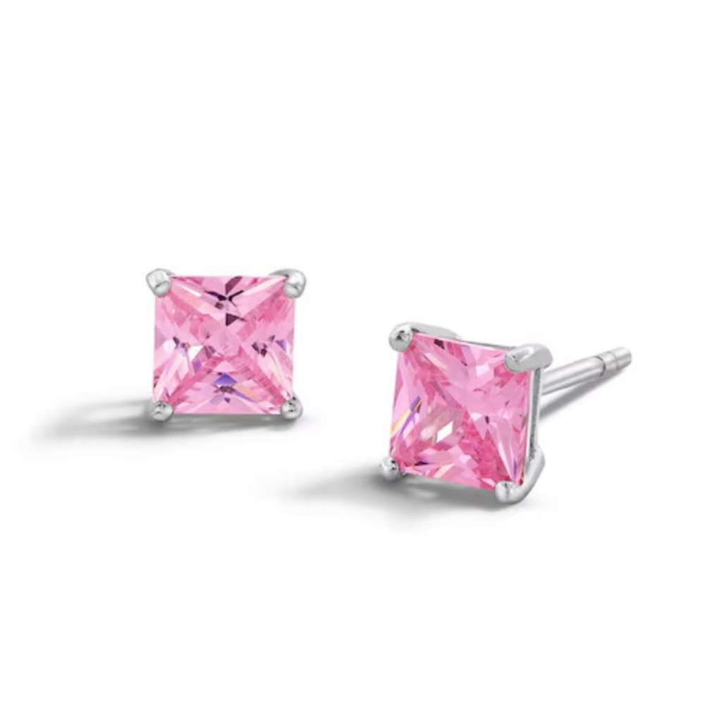 Elegant Pink Stud Earrings